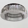 Кришталева стельова LED люстра до 18м² кругле срібло  50 см   Crystal Halo Chrome  (510578/50CH)