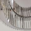 Кришталева стельова LED люстра до 18м² кругле срібло  50 см   Crystal Halo Chrome  (510578/50CH)
