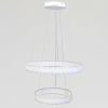 Підвісна LED-люстра до 20 м² біла два кільця 55W  (WG5127/60+40WH)