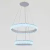 Підвісна LED-люстра до 20 м² біла два кільця 55W  (WG5127/60+40WH)