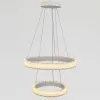 Підвісна LED-люстра до 20 м² біла два кільця 55W  (WG5127/60+40WH)