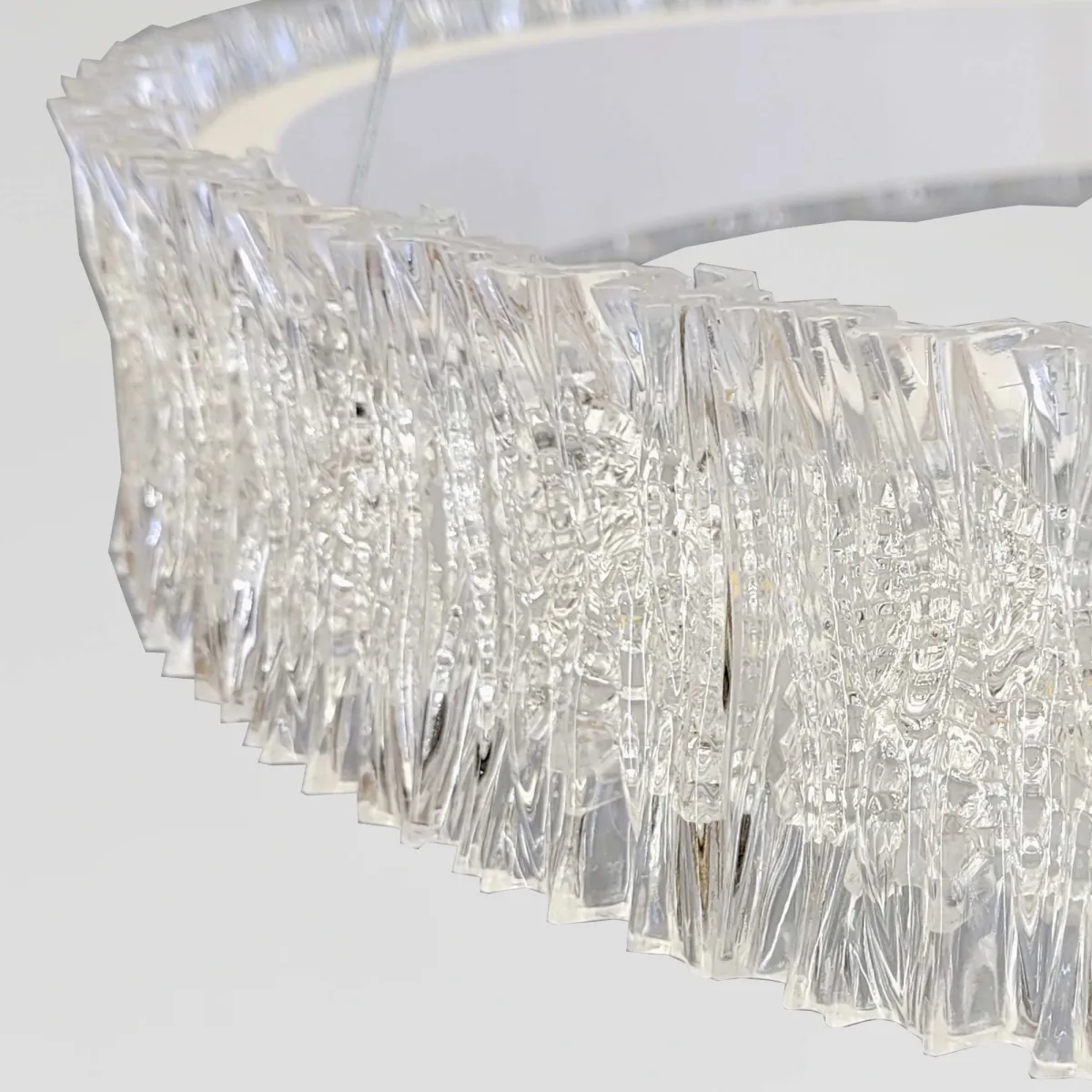 Підвісна LED-люстра до 20 м² біла два кільця 55W  (WG5127/60+40WH)
