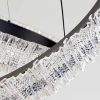Люстра підвісна 2 кільця  LED 60/40 см, чорна, ефект «кришталевий лід» Doppio Infinito (WG5127/60+40BK)