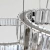 Каскадна кришталева LED люстра на 3 кільця 110 Wt для великої кімнати до 35м² "Triple Chrome Rings" (510578/30+50+70CH)