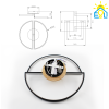 Led люстра до 15 м² с пультом управления  WOODY 75W BLACK/WOOD