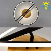Led люстра до 15 м² с пультом управления  WOODY 75W BLACK/WOOD