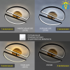 Led люстра до 15 м² с пультом управления  WOODY 75W BLACK/WOOD