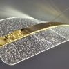 Дизайнерська підвісна LED-люстра подовжена 121 см золота (5341-1200L-GD)