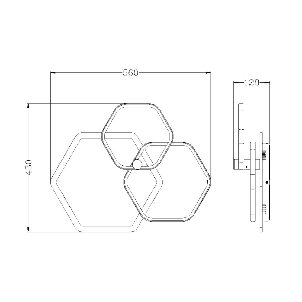 Стельова Led люстра 80W білий корпус до 18м² з пультом (1164 White)