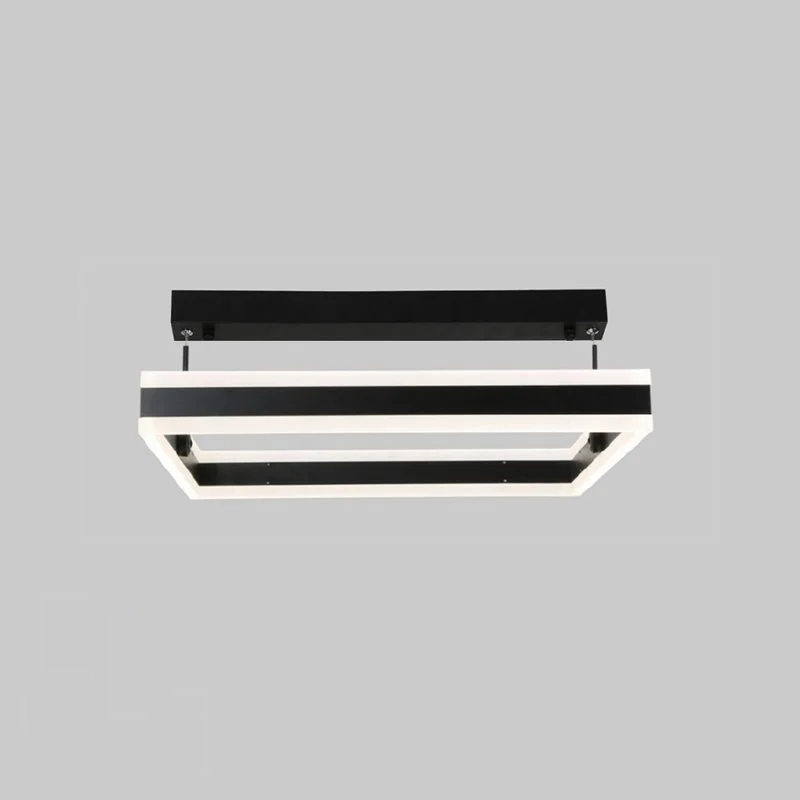 Подвесная Led квадратной формы 50*50 см для большой комнаты STELLA-100W-S-BLACK/WHITE