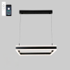 Подвесная Led квадратной формы 50*50 см для большой комнаты STELLA-100W-S-BLACK/WHITE