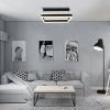 Подвесная Led квадратной формы 50*50 см для большой комнаты STELLA-100W-S-BLACK/WHITE