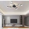 Чорна сучасна  LED люстра 134W на 9 ріжків для кімнати до 25 м² (SY-16068/8+1 BK)