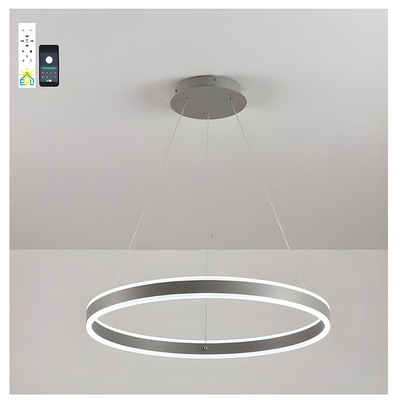 Люстра светодиодная STELLA 64W-GREY/WHITE Подвесная управляемая люстра