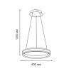 Люстра светодиодная STELLA 64W-GREY/WHITE Подвесная управляемая люстра