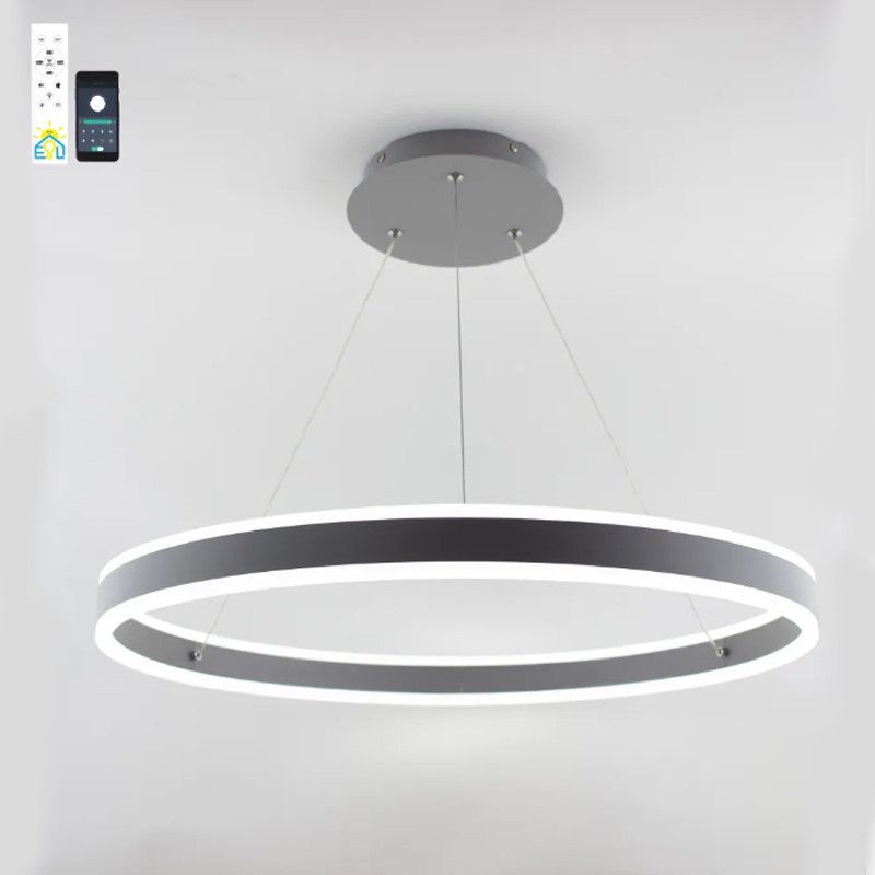 Люстра светодиодная STELLA 96W-GREY/WHITE Подвесная управляемая люстра
