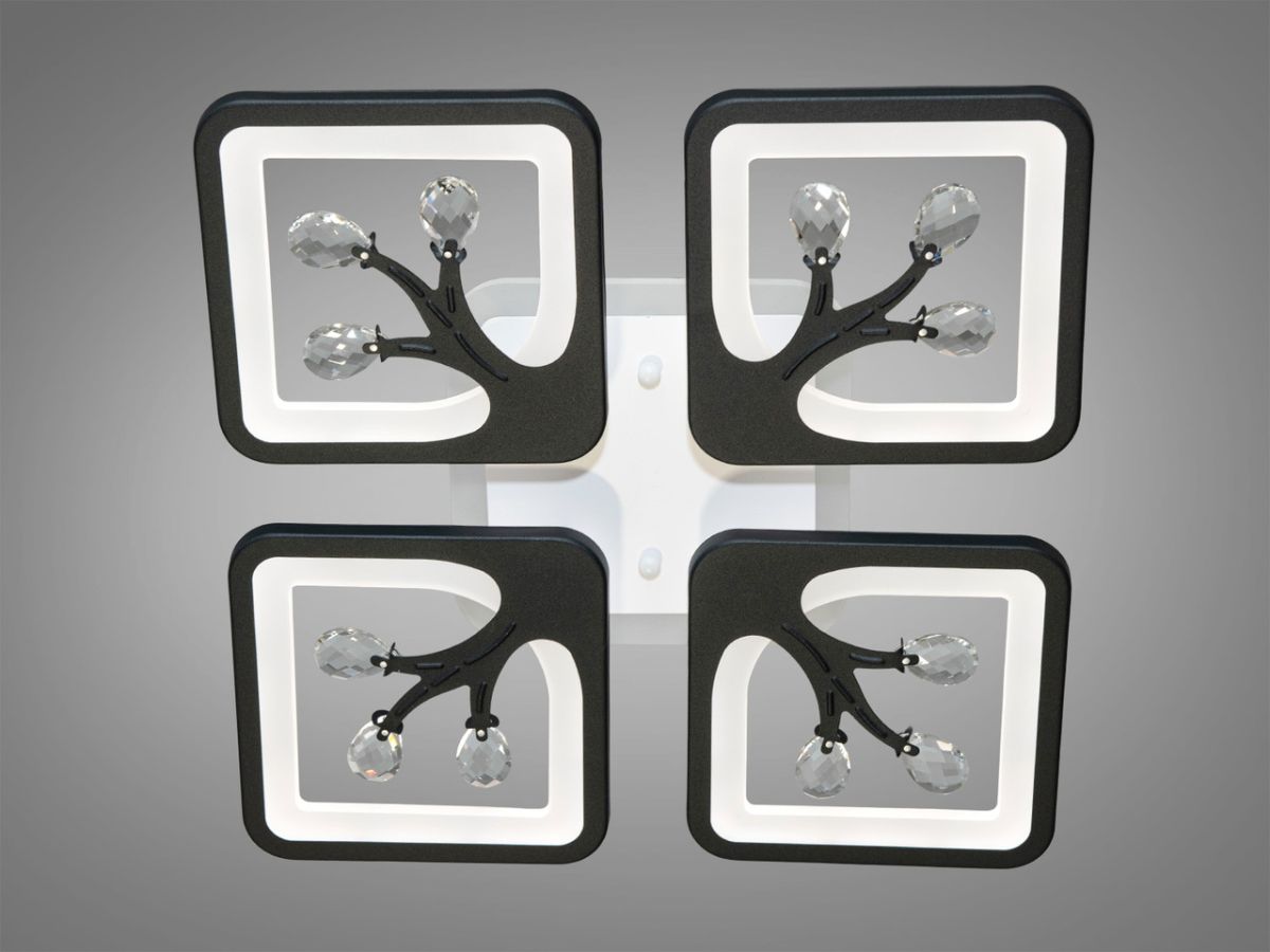 Люстра з пультом управління Люстра S8157/4BK LED 3color dimmer