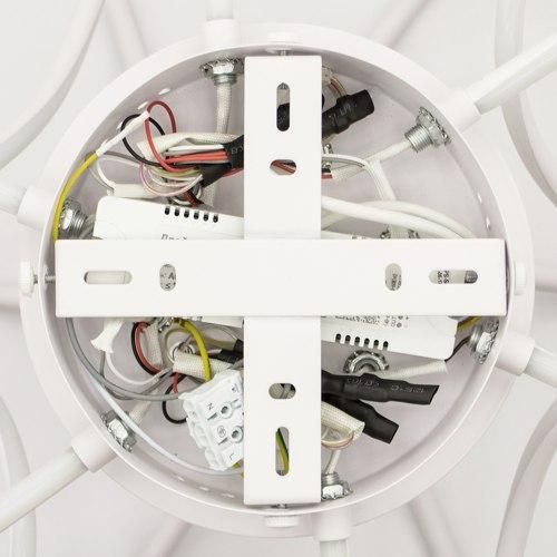 Біла дизайнерська LED люстра до 18 м² керування з пульта 80W (LIANA MUSE)