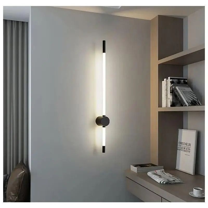Настінне світлодіодне бра Linear Glow 60 см чорне матове 5W (786AM3806 (600) BK)