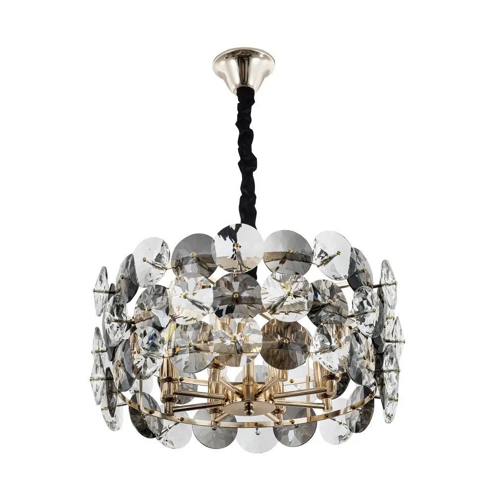 Підвісна кришталева люстра 60 см під лампу Е14 (Art-Deco Shimmer 7191/600)