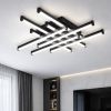 Світлодіодна Led люстра до 20м² чорного кольору 100 Wt без пульта Мегаполіс Black