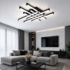 Світлодіодна Led люстра до 20м² чорного кольору 100 Wt без пульта Мегаполіс Black