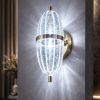 Дизайнерське LED бра золотого кольору Oval Golden Glow (B1759)
