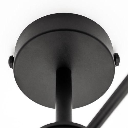 Сучасна люстра на 8 плафонів чорна  LUMINARIA RAY  8xGX53 (4+4) BLACK