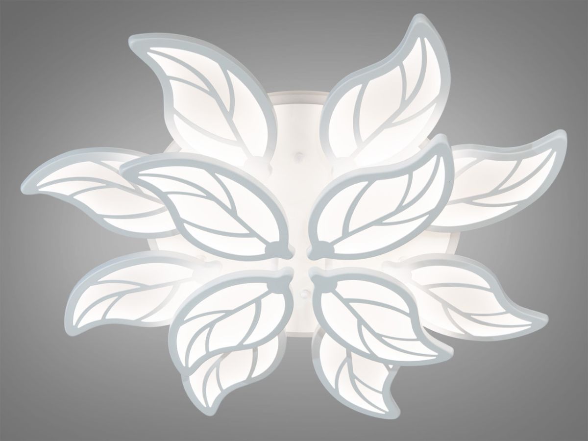 Люстра Led для великої кімнати до 35 м² з пультом 200 Вт (8028/8+4WH LED 3color)