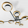 Сучасна Led люстра до 20 м² N4539/8 BK+WOOD