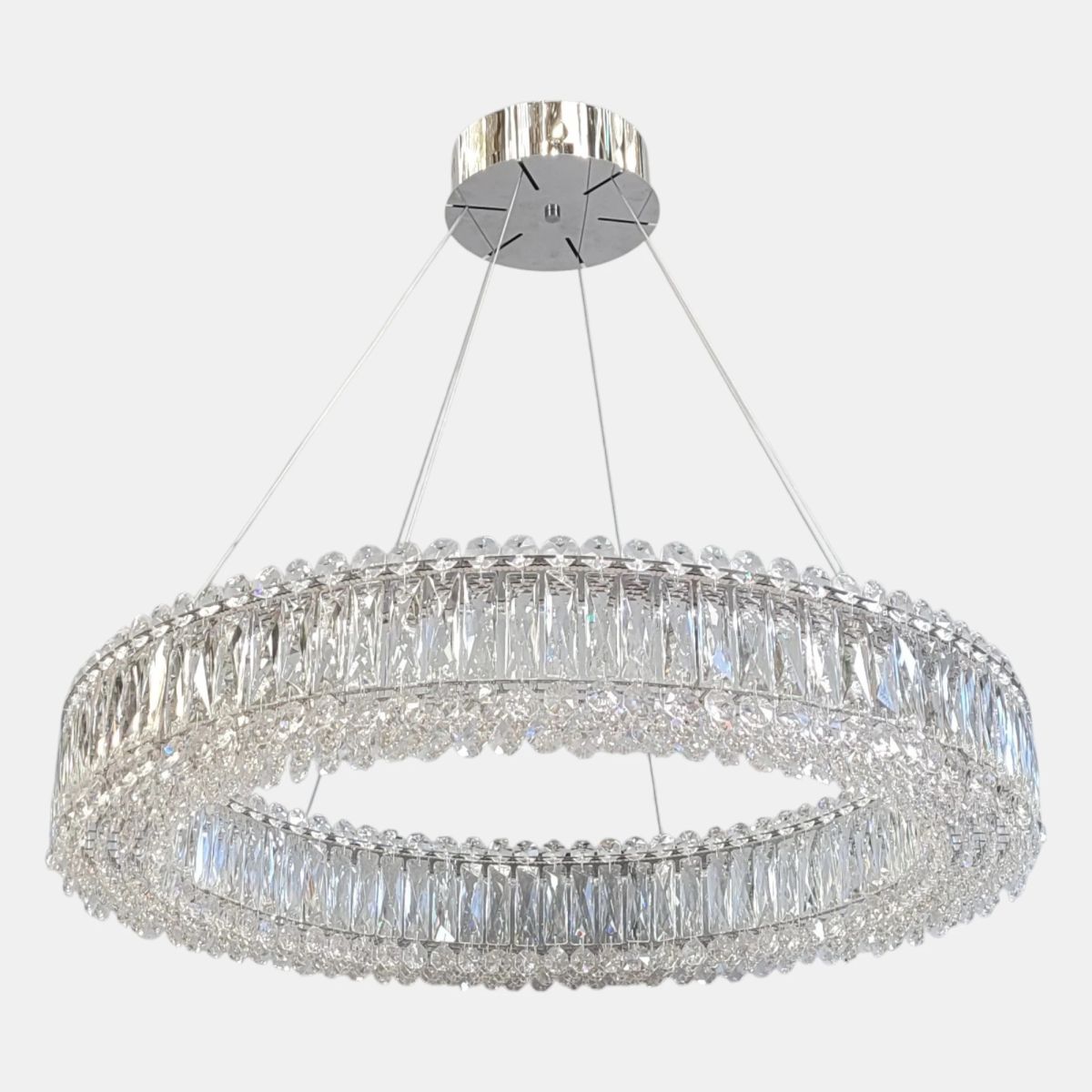 Велика кришталева LED-люстра 551/800CH (Хром, 80 см)