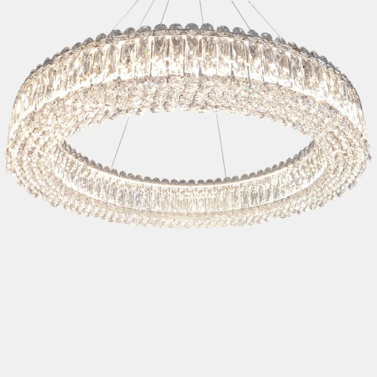 Велика кришталева LED-люстра 551/800CH (Хром, 80 см)