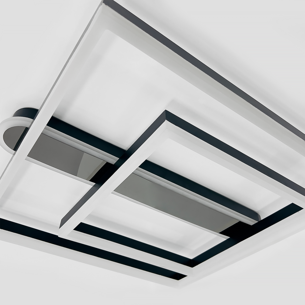 Люстра світлодіодна Led до 18 м² з пультом 100 Вт чорна квадратна Black Square (5209-30*50 Bk)