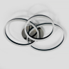 Люстра світлодіодна Led до 25 м² з пультом чорний онікс 120 Wt  Black Rings (5216-30*40*50 Bk)