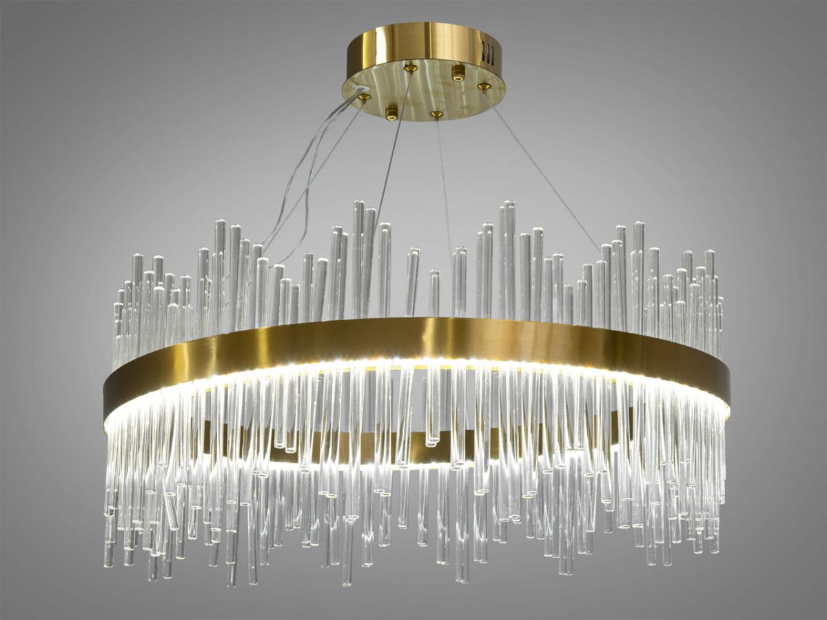 Кришталева LED люстра Alba Lux діаметр 58 см Стиль Бароко (839/600BR)