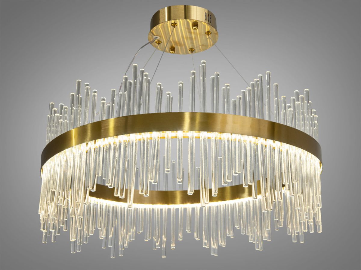 Кришталева LED люстра Alba Lux діаметр 58 см Стиль Бароко (839/600BR)
