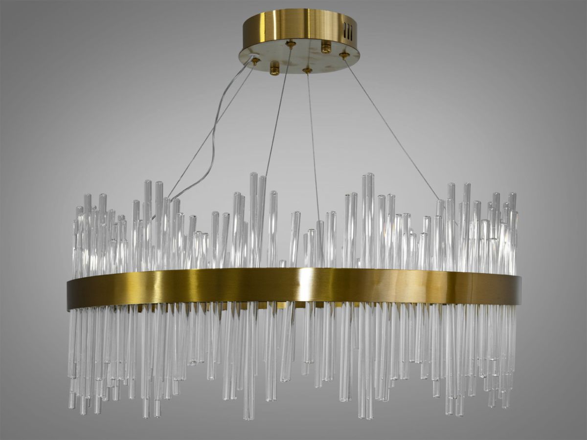 Кришталева LED люстра Alba Lux діаметр 58 см Стиль Бароко (839/600BR)
