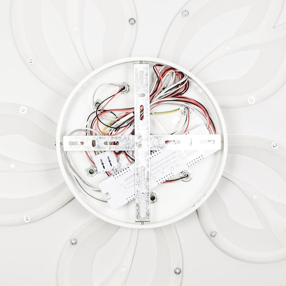 Біла Led люстра до 18м² форма квітки ASTRA 80W 5F WHITE