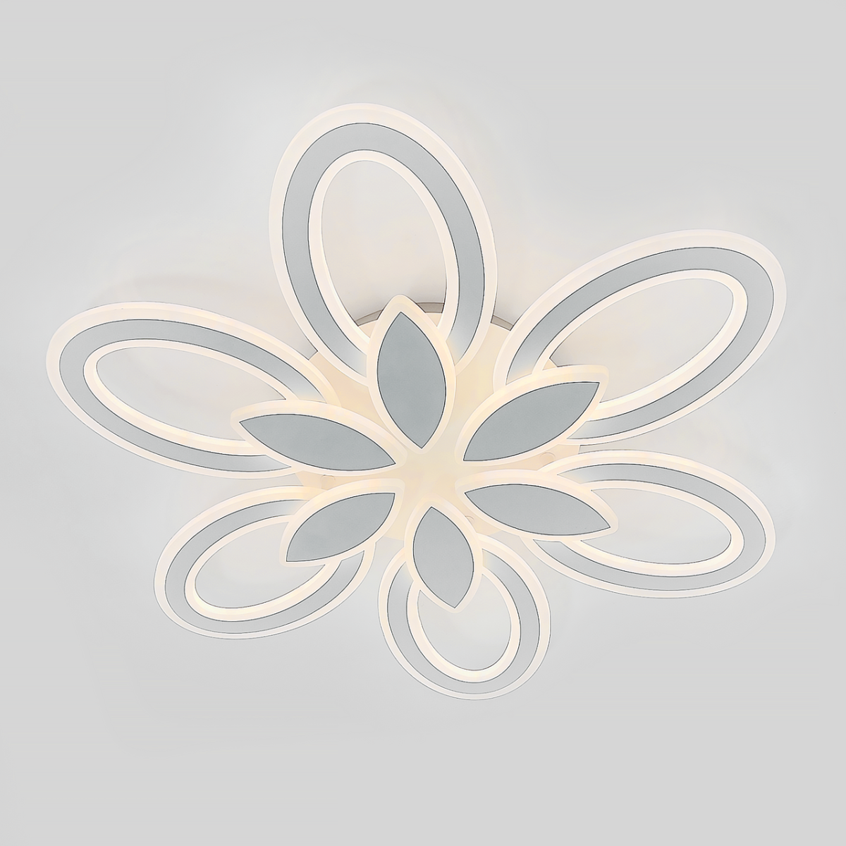 Стельова LED люстра 120W біла освітлення до 30 м² (AURORA DOUBLE)
