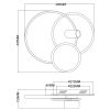 Кругла Led люстра 75 Вт з пультом до 18 м² чорно біла + спід (ECLIPSE 3R WHITE/BLACК 10441)