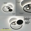Кругла Led люстра 75 Вт з пультом до 18 м² чорно біла + спід (ECLIPSE 3R WHITE/BLACК 10441)