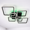 Чорна LED люстра до 30 м² з пультом 159 Wt з RGB-підсвіткою Modern Oval (SL-5331/2+2+2 BK+RGB)