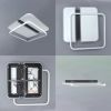 Квадратная Led люстра до 20 м² с пультом чёрно/белый  100 Вт (SAVIO 100W 2S WHITE/BLACK)