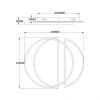 Круглая светодиодная Led люстра до 18 м² с пультом (ECLIPSE SAVIO 85W 2R WHITE/BLACК)