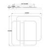 Квадратная Led люстра до 20 м² с пультом чёрно/белый  100 Вт (SAVIO 100W 2S WHITE/BLACK)