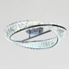 Кришталева Led люстра до 13м² срібна каблучка (562/500CH)