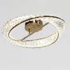 Кришталева Led люстра до 13м² золота каблучка з пультом "Golden Ring" (562/500CH)  