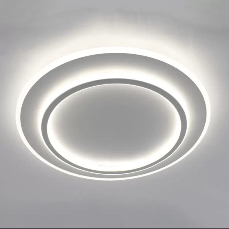 Кругла Led люстра до 15 м² у білому корпусі діаметр 45 см (VEGA dual 75W 2R WHITE/WHITE)
