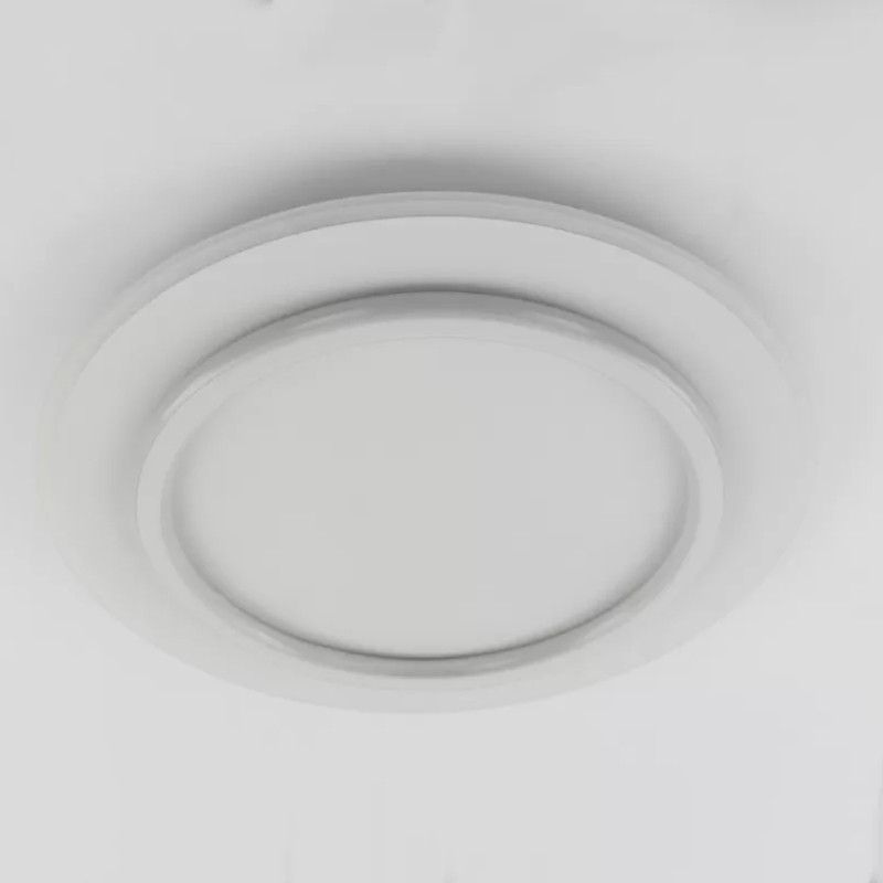 Кругла Led люстра до 15 м² у білому корпусі діаметр 45 см (VEGA dual 75W 2R WHITE/WHITE)