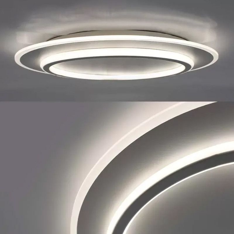 Кругла Led люстра до 15 м² у білому корпусі діаметр 45 см (VEGA dual 75W 2R WHITE/WHITE)